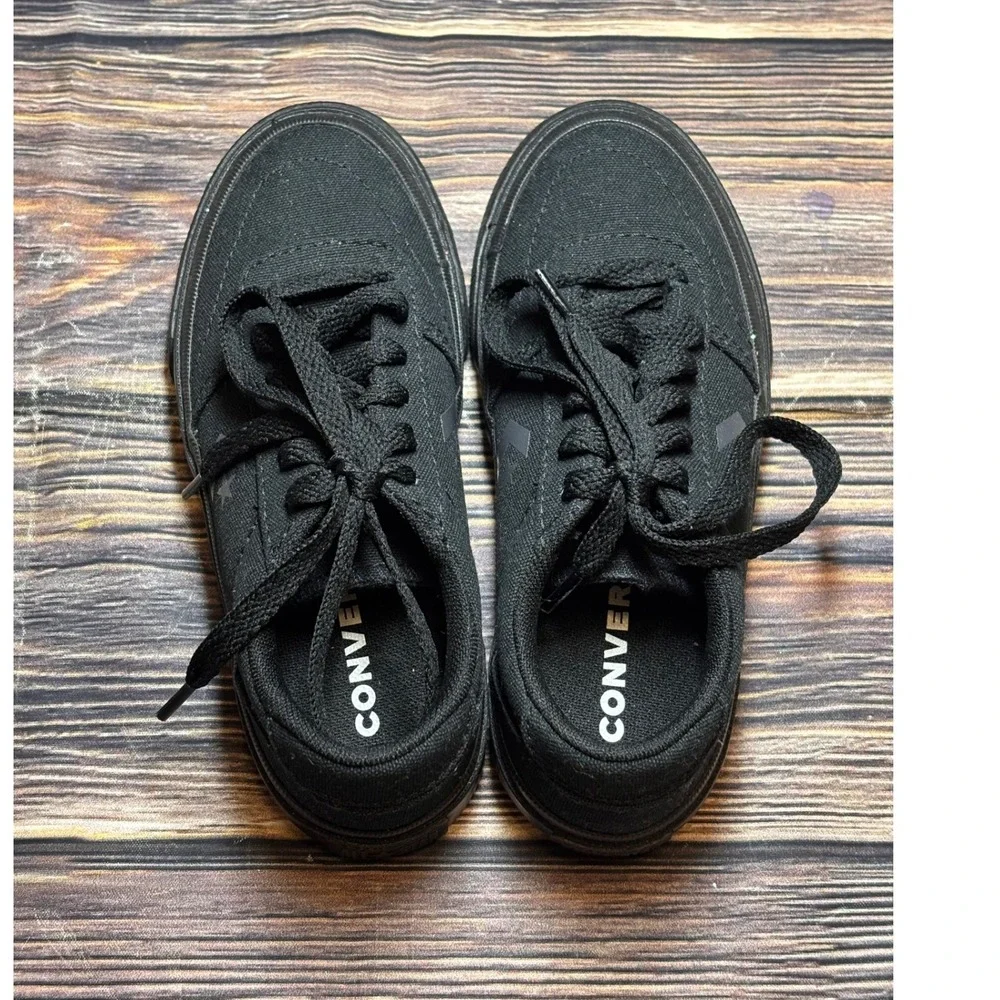 Converse Kids Youth 11 Boulevard Ox Black Grey Low Top Lace Up Sneakers A01561F